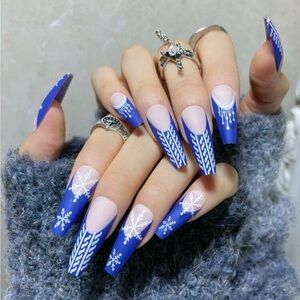 Coffin/Ballerina Shaped Press-On Nails